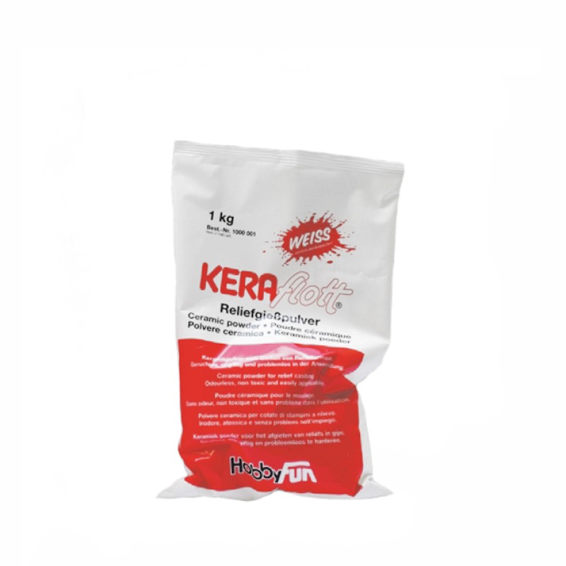 Keraflott Reliefgießmasse 1kg weiß